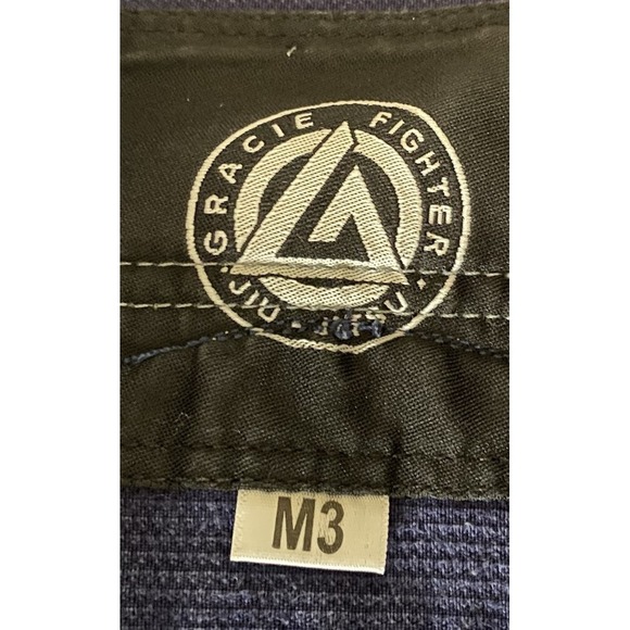 Gracie Fighter Kids BJJ Gi Uniform Blue M3 Jacket & Pants Jiu Jitsu Set Unisex - Picture 4 of 8